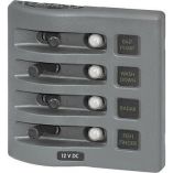 Blue Sea 4374 Weatherdeck Water Resistant Circuit Breaker Panel 4 Position Grey-small image