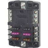 Blue Sea 5030 St Blade Fuse Block WO Cover 6 Circuit WNegative Bus-small image