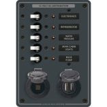Blue Sea 8120 Breaker Panel 5 Position WDc Socket Dual Usb-small image