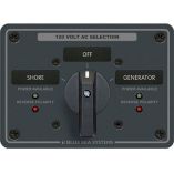 Blue Sea 8365 Ac Rotary Switch Panel 65 Ampere 2 Positions Off, 2 Pole-small image