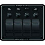 Blue Sea 8372 Water Resistant 4 Position Black Horizontal Mount Panel-small image
