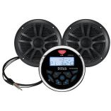 Boss Audio Mckgb350b6 Combo Marine Gauge Radio WAntenna 2 65 Speakers Black-small image