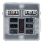 Bluewater 6 Position Fuse Block WLeds-small image