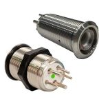 Bluewater 22mm Inrush Push Button Switch Momentary BlueRed Led Switch Body Only-small image