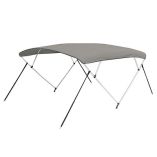Carver 4 Bow 5487u Bimini Top With Boot Cadet Grey Acrylic-small image