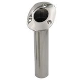 CE Smith 80 Series Standard Flush Mount Rod Holder 30 Degree Stainless Steel Cast Bottom Black Liner-small image