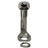 CE Smith 80 Series Screwless Flush Mount Rod Holder 15 Degree Stainless Steel Swivel Bottom Black Liner-small image