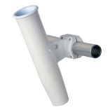 CE Smith Aluminum Horizontal ClampOn Rod Holder 166 Od White Powder Coated WSleeve-small image
