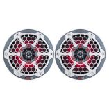Ds18 Hydro 65 2Way Marine Speakers WRgb Led Lights 375w Black Carbon Fiber-small image