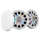 Ds18 65 2Way Coaxial Marine Speakers WDigital Led Lights Bullet Tweeter White 150w, 4Ohm-small image