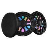 Ds18 8 2Way Coaxial Marine Speakers WDigital Led Lights Bullet Tweeter Black 175w, 4Ohm-small image