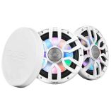 Ds18 8 2Way Coaxial Marine Speakers WDigital Led Lights Bullet Tweeter White 175w, 4Ohm-small image