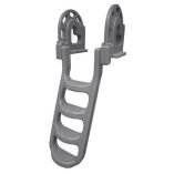 Dock Edge StandOff FlipUp Polyethylene Roto Molded 4Step Dock Ladder Grey-small image