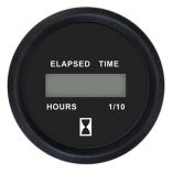 Faria 2 Digital Hourmeter Gauge 1232v Euro Black-small image