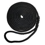 Robline Premium Nylon 3 Strand Dock Line 38 X 20 Black-small image