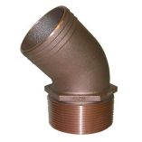 Groco 2 Npt Bronze 45 Degree Pipe To 2 Hose-small image