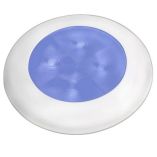 Hella Marine Blue Led Round Courtesy Lamp White Bezel 24v-small image