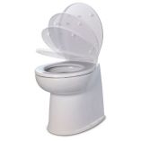 Jabsco Deluxe Flush 14 Straight Back 12v Freshwater Electric Marine Toilet WSolenoid Valve Soft Close Lid-small image