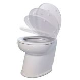 Jabsco Deluxe Flush 14 Angled Back 12v Raw Water Electric Marine Toilet WRemote Rinse Pump Soft Close Lid-small image