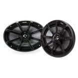 Kicker Ps69 6x9 Powersports WeatherProof Coaxial Speakers 2Ohm, Black-small image