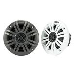 Kicker Km4 4 Marine Coaxial Speakers W12 Tweeters 4Ohm, Charcoal White-small image