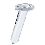 LeeS 15 Degree Stainless Steel Swivel Base Flush Mount Rod Holder Medium 2 Od X 65 Tube F Small Bent Butts-small image