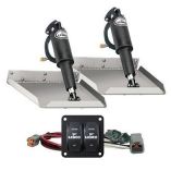 Lenco 12 X 12 Edge Mount Trim Tab Kit WDouble Rocker Switch Kit-small image