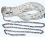 Lewmar 20'5/16 G4&200' 9/16 Line With 3/8 Shackle-small image