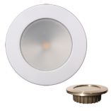 Lunasea LdquoZero EmiRdquo Recessed 35Rdquo Led Light Warm White WWhite Stainless Steel Bezel 12vdc-small image