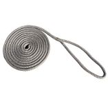 New England Rope 34 X 25 Nylon Double Braid Dock Line Grey-small image