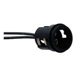 Perko Double Contact Bayonet Socket Black Polymer W10 Pigtail-small image
