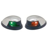 Perko RedGreen Horizontal Mount Side Lights Pair Chrome Plated Zinc-small image