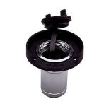 Perko Gas Fill F112 Hose Chrome Plated Zinc, Black Flange-small image