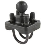 Ram Mount Double UBolt Base W1 Ball FRails From 075 To 125 Diameter-small image