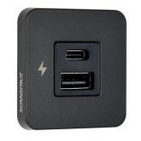 Scanstrut Tile UsbAUsbC Interior Charging Socket 1224v Black Bezel-small image