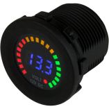 SeaDog Rainbow Display Digital Voltmeter Injection Molded Nylon 5v15vdc-small image