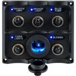 SeaDog Water Resistant Toggle Switch Panel WLed Power Socket 5 Toggle-small image