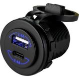 SeaDog Round Dual Usb UsbC Power Socket-small image