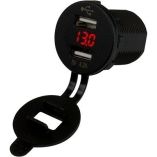 SeaDog Dual Usb SocketVoltmeter WHidden Display-small image