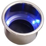 SeaDog Led Flush Mount Combo Drink Holder WDrain Fitting Blue Led-small image