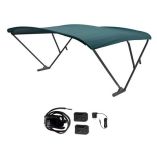 Sureshade Battery Powered Bimini Black Anodized Frame Green Fabric-small image