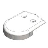 Taco 2 Rub Rail End Cap White-small image