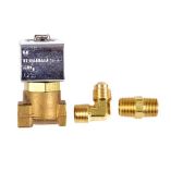 Trident Marine LowPressure Brass Solenoid ShutOff Valve 14 Ports 2 Brass Connection Fittings-small image
