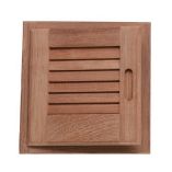 Whitecap Teak Louvered Door Frame Left Hand 12 X 12-small image