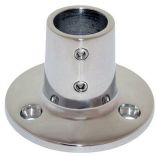 Whitecap 1 OD 90 Degree Round Base Ss Rail Fitting-small image