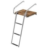 Whitecap Teak Swim Platform W3Step Telescoping Ladder FBoats WInboardOutboard Motors-small image