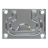 Whitecap Flush Pull Ring - CP/Brass - 3" x 2" - Marine Latches-small image