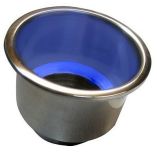 Whitecap Flush Mount Cup Holder WBlue Led Light Stainless Steel-small image