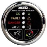 Xintex Propane Fume Detector WPlastic Sensor Solenoid Valve Chrome Bezel Display-small image