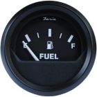 Faria Euro Black 2" Fuel Level Gauge (E-1/2-F) - Marine Instrument Gauges-small image